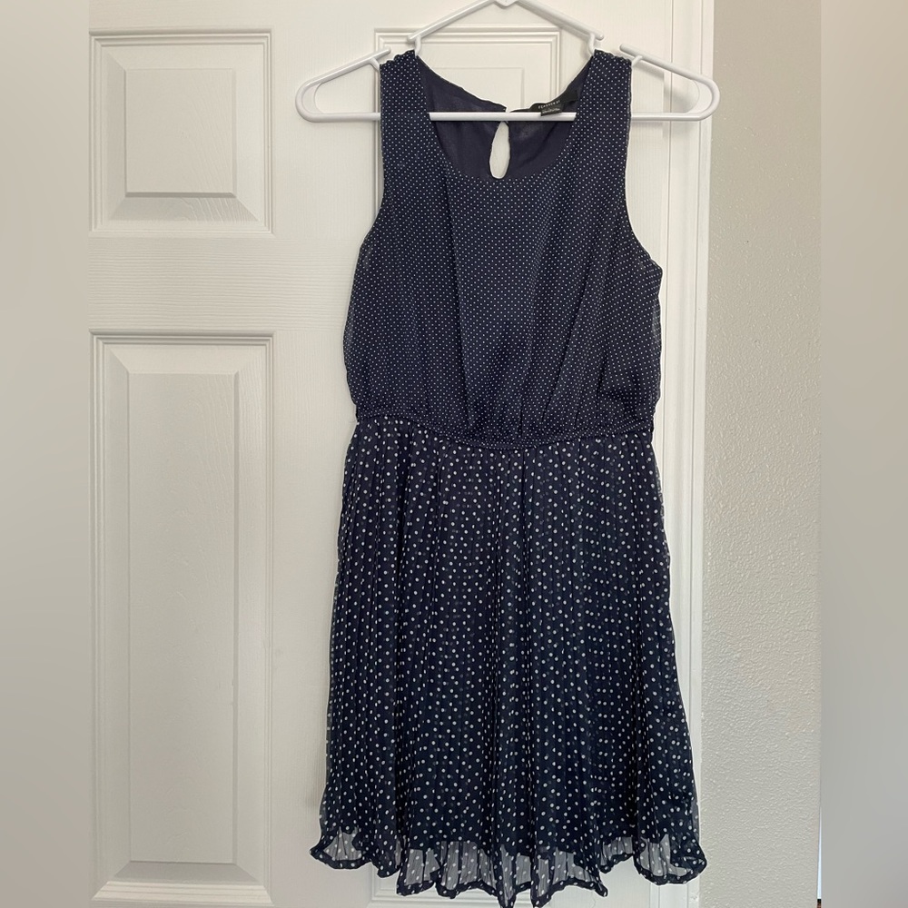 Forever 21 Navy Blue w/ Polka Dot Dress